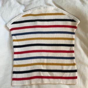 colorful striped cropped bandeau 🌿🌈